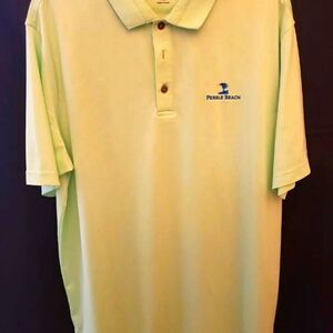 Men's Pebble Beach Light Lime Green Polo shirt Size: Large NWOT